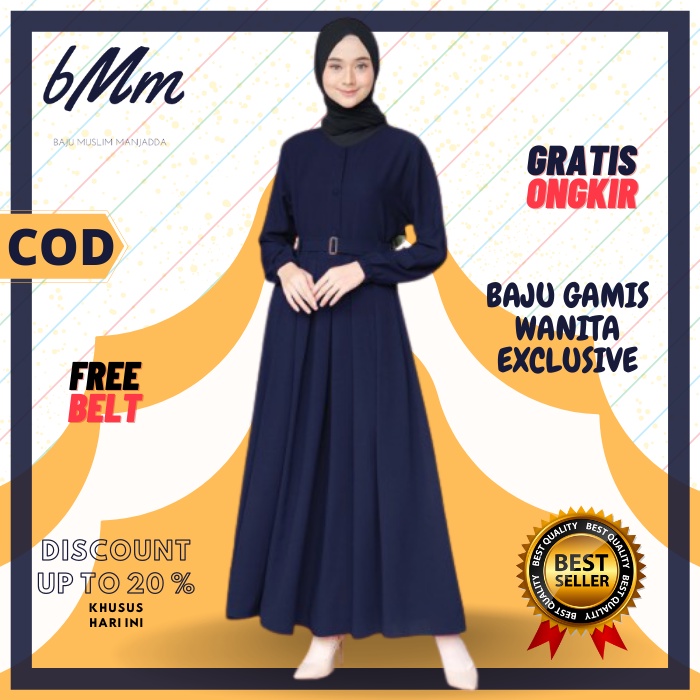 GAMIS EXCLUSIVE TERBARU GAMIS REMAJA GAMIS DEWASA - NAVY