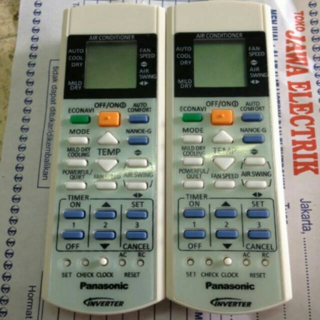 REMOT CONTROL AC PANASONIC INVERTEL ASLI PASTI KONEK