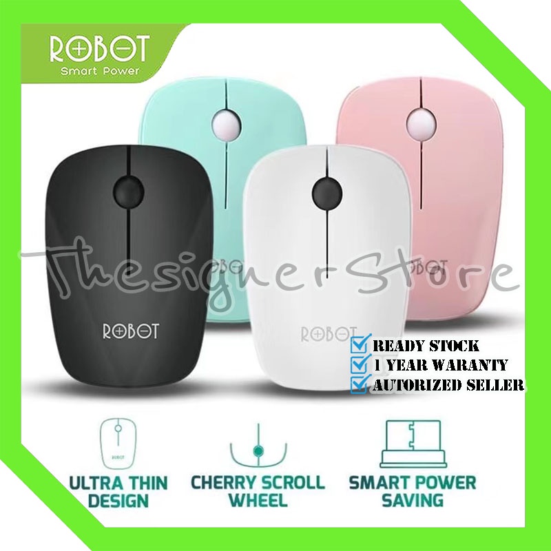 Mouse Robot M220 Fashionable Wireless 2.4G Optical 1600DPI USB Original - Garansi 1 tahun