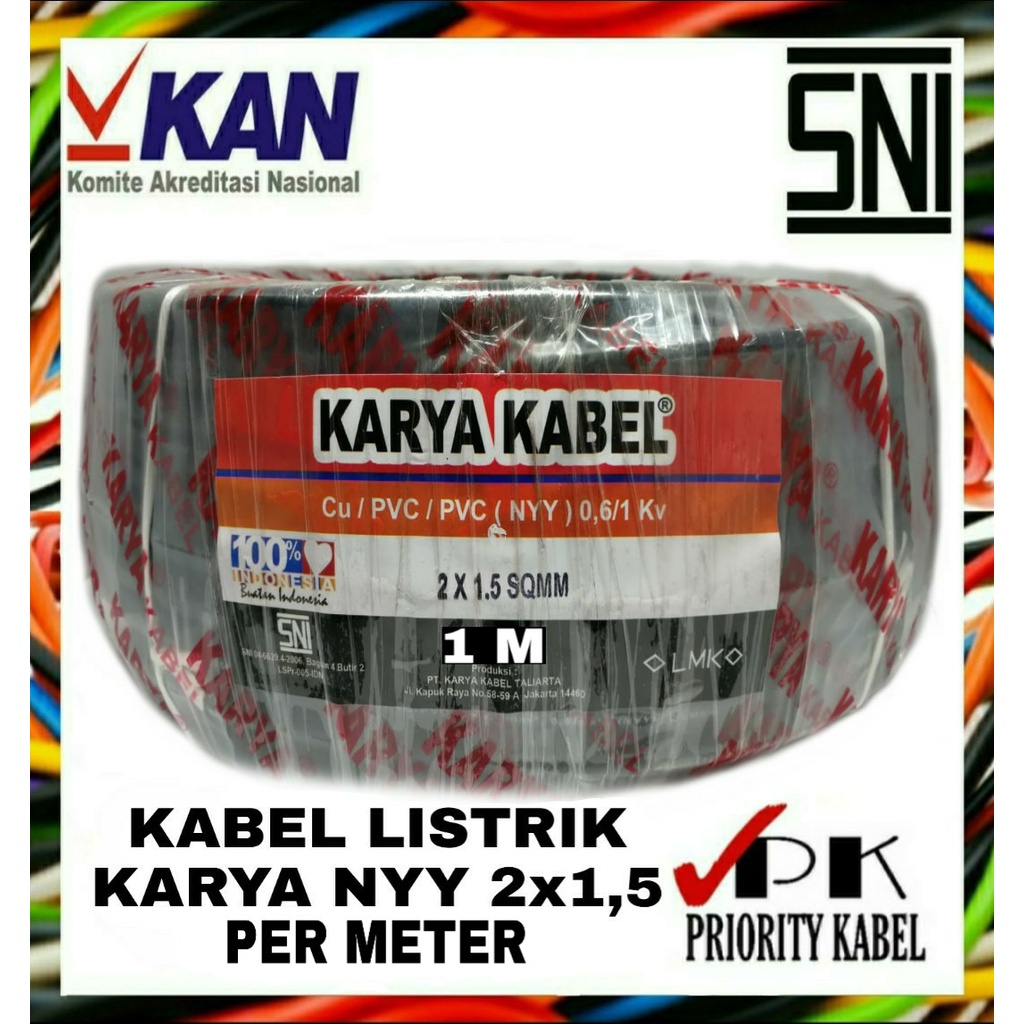 Kabel KARYA NYY 2x1,5 2x1.5 (Per Meter)