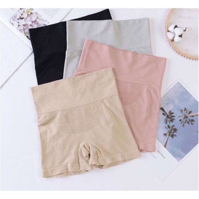 ASK Short Pants Wanita CD60 Motif Polos Celana Dalam Short Fashion Middle Waist Seamless Elastis Anti Going Warna Polos CD60