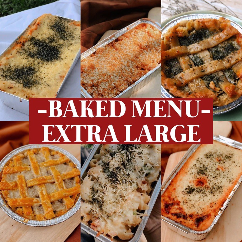 

BEEF LASAGNA / MACARONI SCHOTEL / BEEF PIE / SPAGHETTI BRULEE / MAC AND CHEESE SIZE XL (EXTRA LARGE)