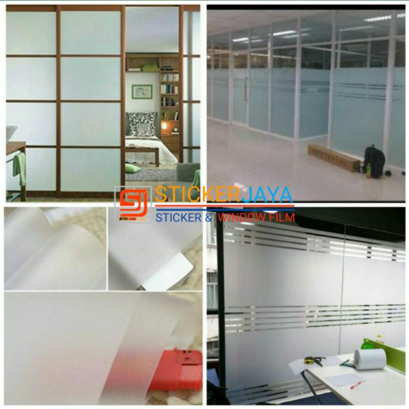 Stiker Kaca Film Jendela Rumah / Sandblast / Sticker Kaca Motif /Dekorasi Jendela