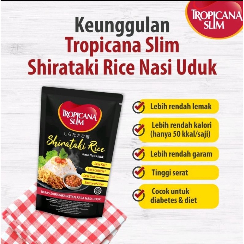 Jual Tropicana Slim Shirataki Rice 72gr Rasa Nasi Uduk Beras Shirataki ...