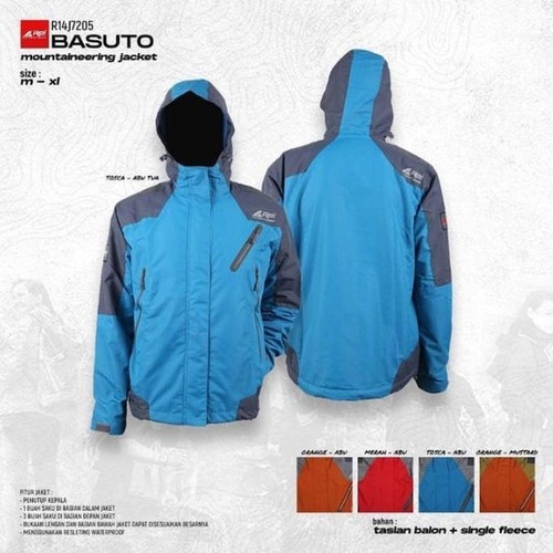 JAKET AREI REI MOUNTAINEERING BASUTO POLAR FLEECE TASLAN | WATER WIND PROOF REPPELENT ANTI ANGIN TAH