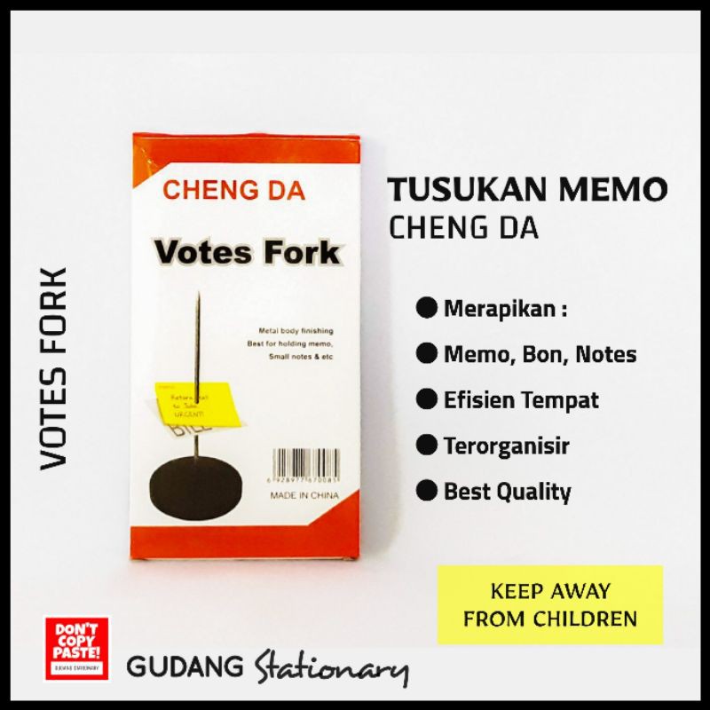 Tusukan Memo Votes Fork CHENG DA