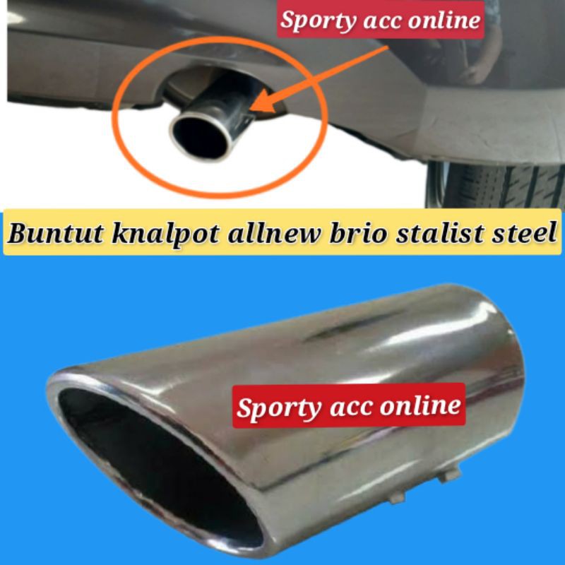 Muffler cutter buntut knalpot Brio stanlist 2005-2020