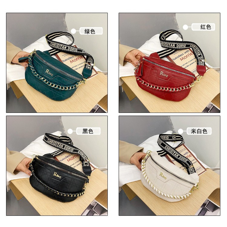 TAS IMPORT SELEMPANG KULIT WANITA WAIST BAG PREMIUM DADA BUENDIA KEKINIAN FASHION KOREA MURAH BATAM