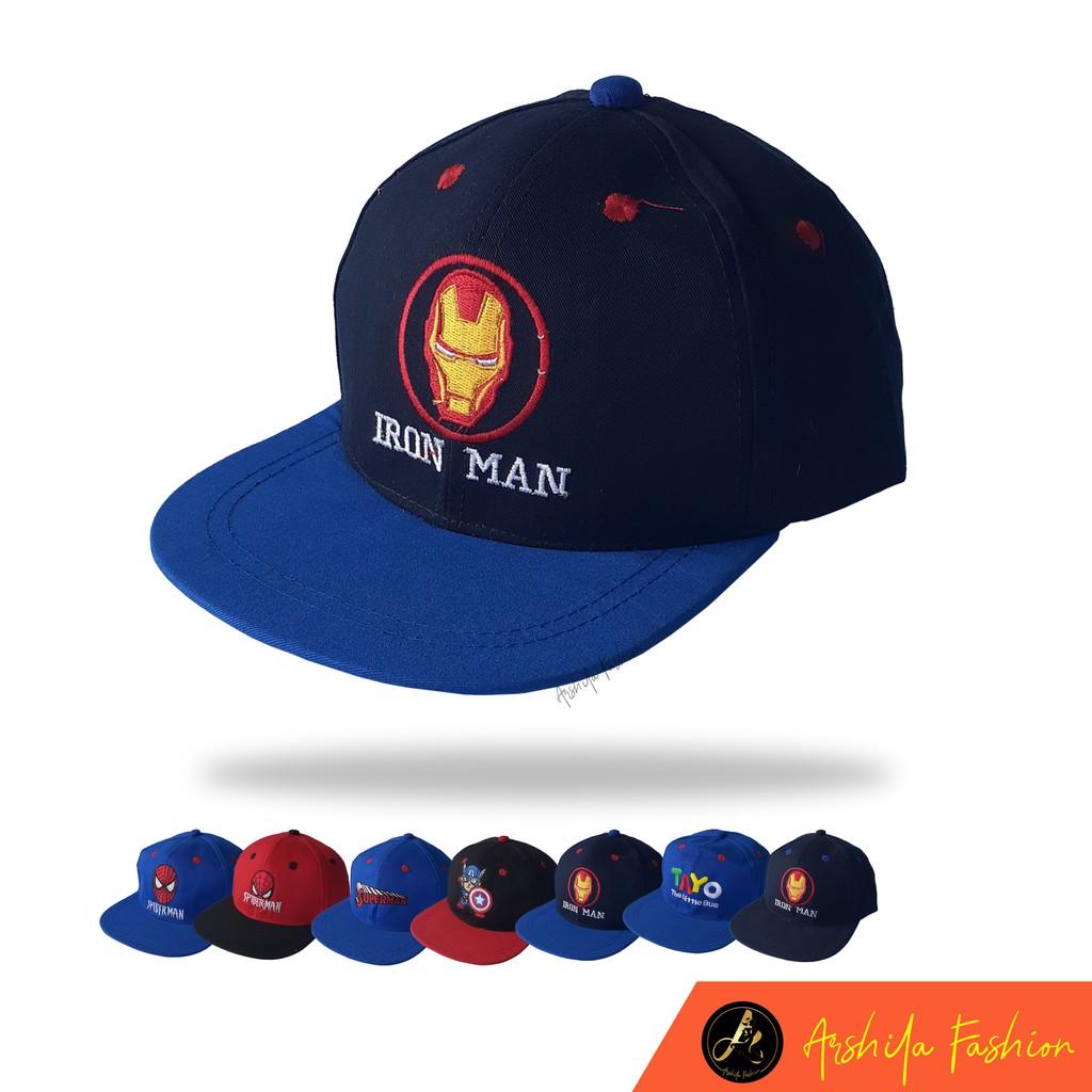 Snapback Anak Karakter Jagoan / Snapback anak usia 4 - 12 tahun / Arshila_fashion