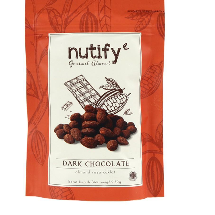 

#Harga_murah# Nutify - Gourmet Almond Dark Chocolate 50 gr - Camilan Sehat ..hot