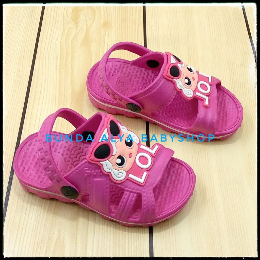 Sandal Bayi Perempuan Usia 6 Bulanan Size 19 Karet Anti Licin - Sepatu Sandal Anak Karet FANTA