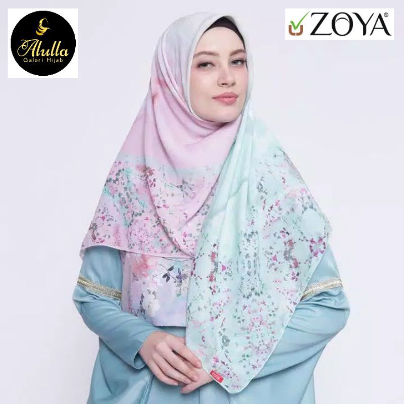 Zoya Premium Nancy Fancy Scarf - Kerudung Segiempat Motif - Hijab Murah