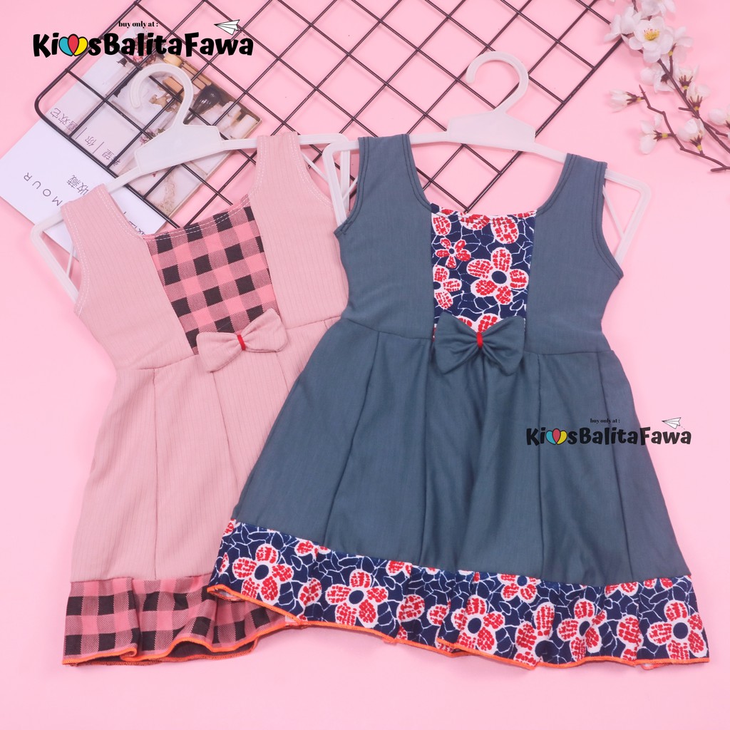 Dress Aurora uk 2-3 Tahun / Pakaian Anak Perempuan Murah Dres Batik Yukensi Adem Baju Pesta Gaun