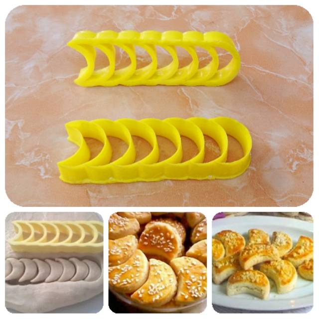 Cookies cutter cetakan kue kering nastar bulan sabit plastik