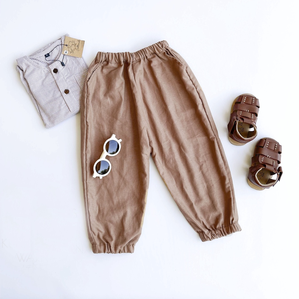 KUMO PANTS - Hanya Celana Katun Linen Joger Panjang Anak Unisex