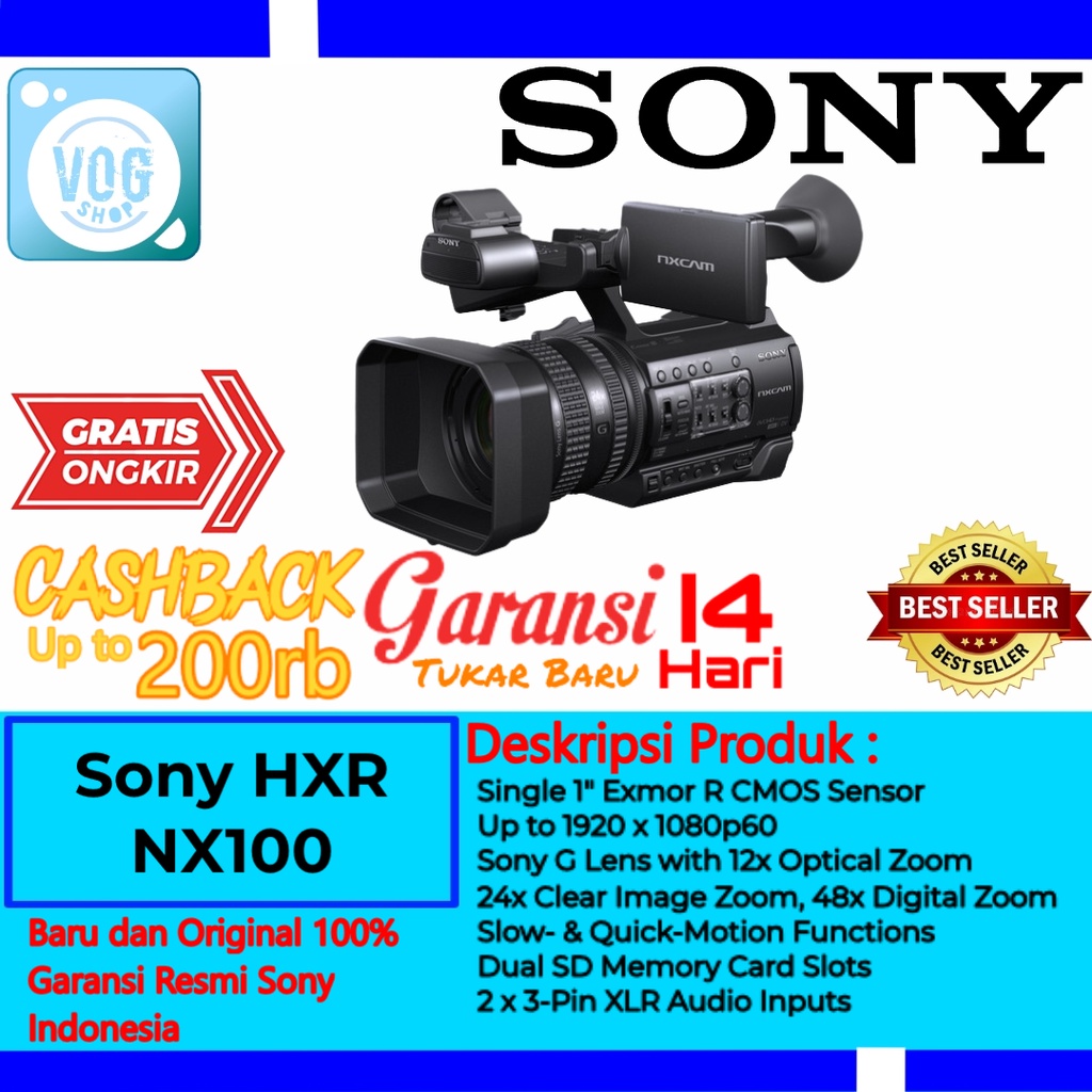 Jual Sony HXR NX100 Full-HD Camcorder - Sony NX100 | Shopee Indonesia