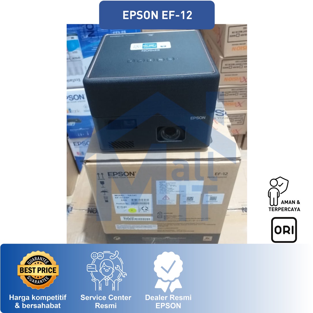 (PACKING KAYU) MDN PROJECTOR EPSON EF-12 EF12 EF 12 FULL HD 1.000 LUMENS