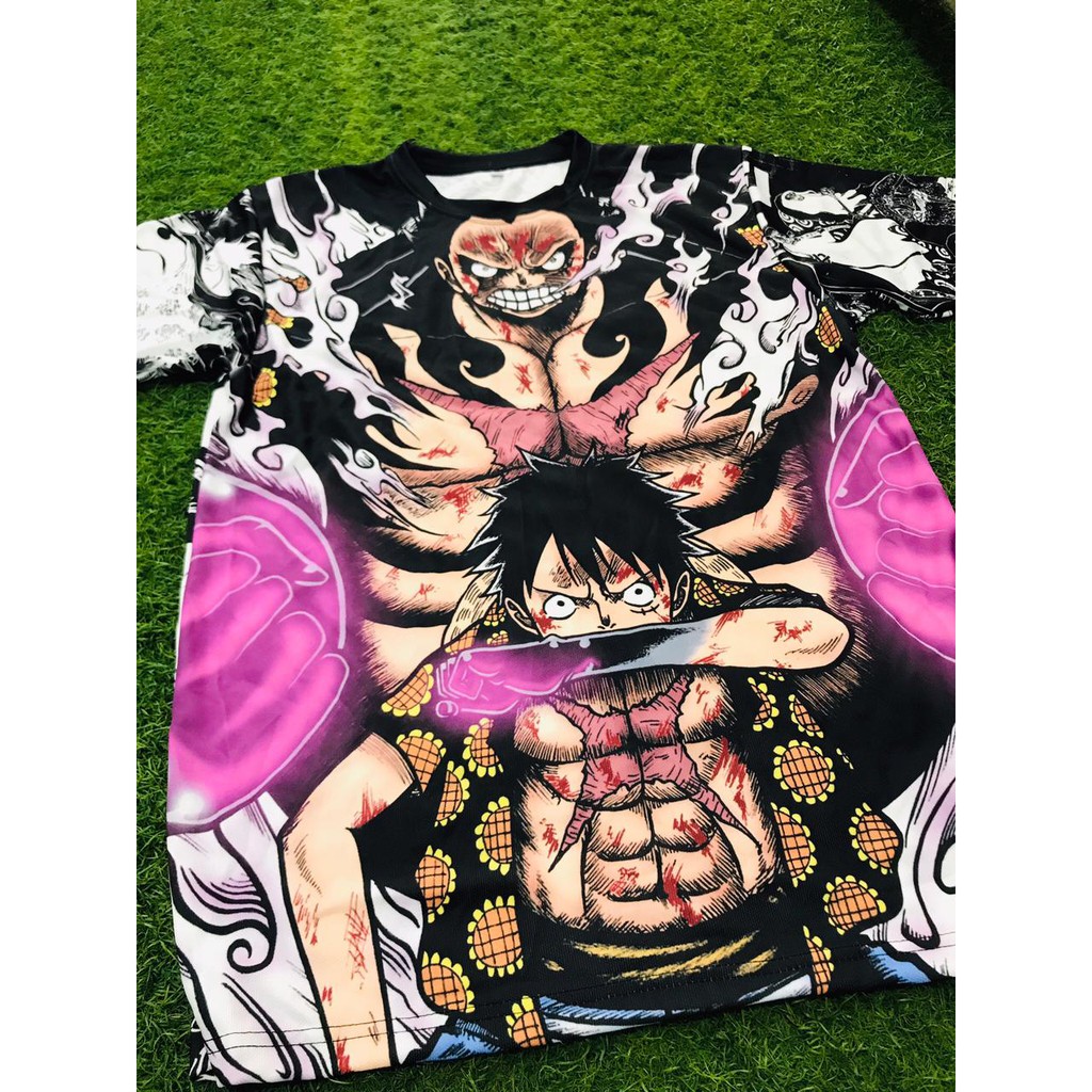 Tshirt Luffy Gear 4th Dressrosa Anime One Piece