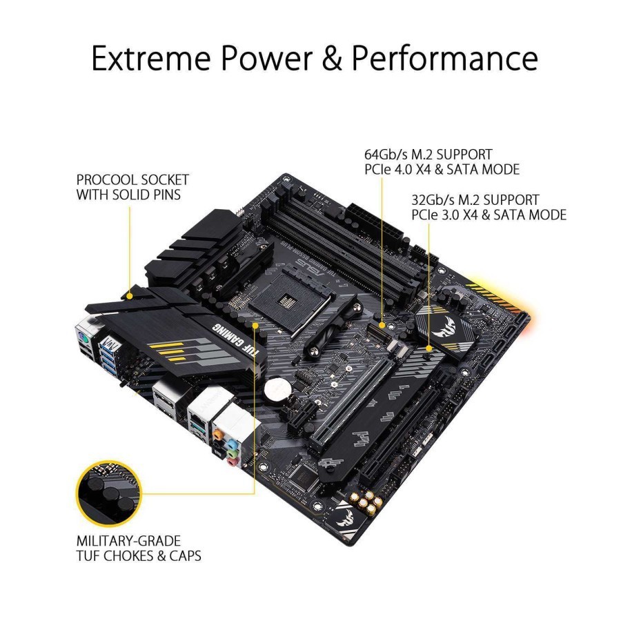 ASUS TUF GAMING B550M-PLUS - AMD Motherboard AM4