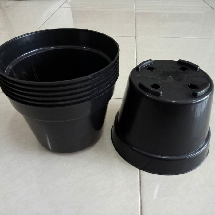 Dijual POT Bunga | POT 20 HITAM | POT PLASTIK | Pot 20 cm | Pot plastik hitam Diskon
