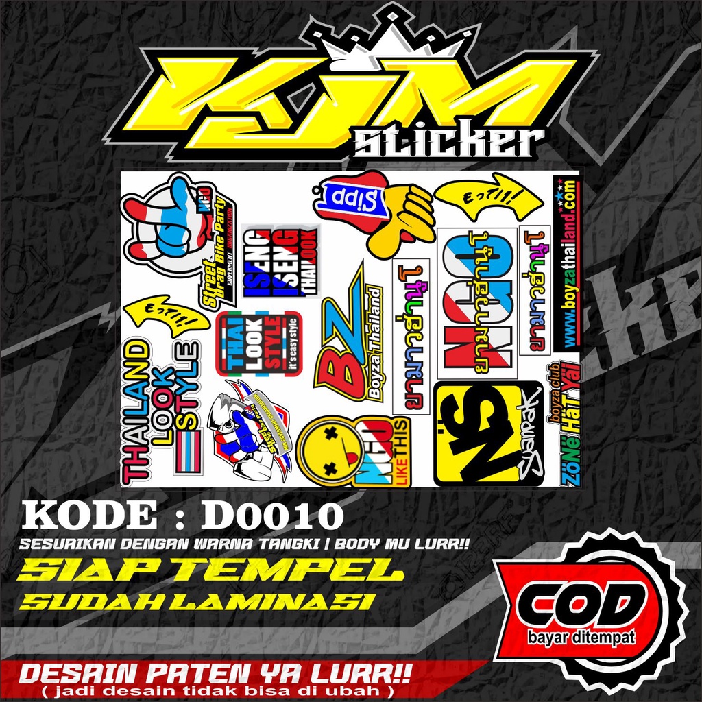 Jual Sticker/Stickerpack Printing Thailook Terbaru (BONUS LAMINASI ...