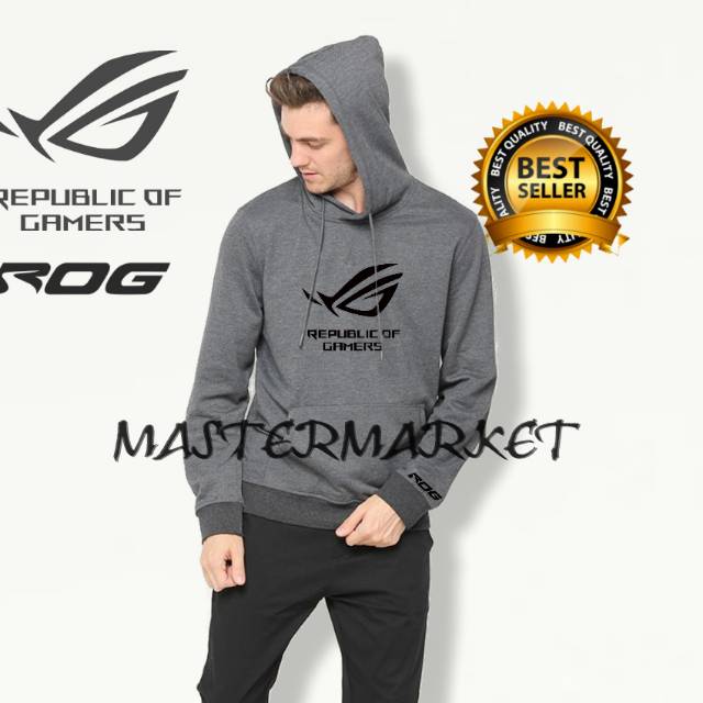 Jaket gaming ROG - Jaket hoodie jumber full fleece