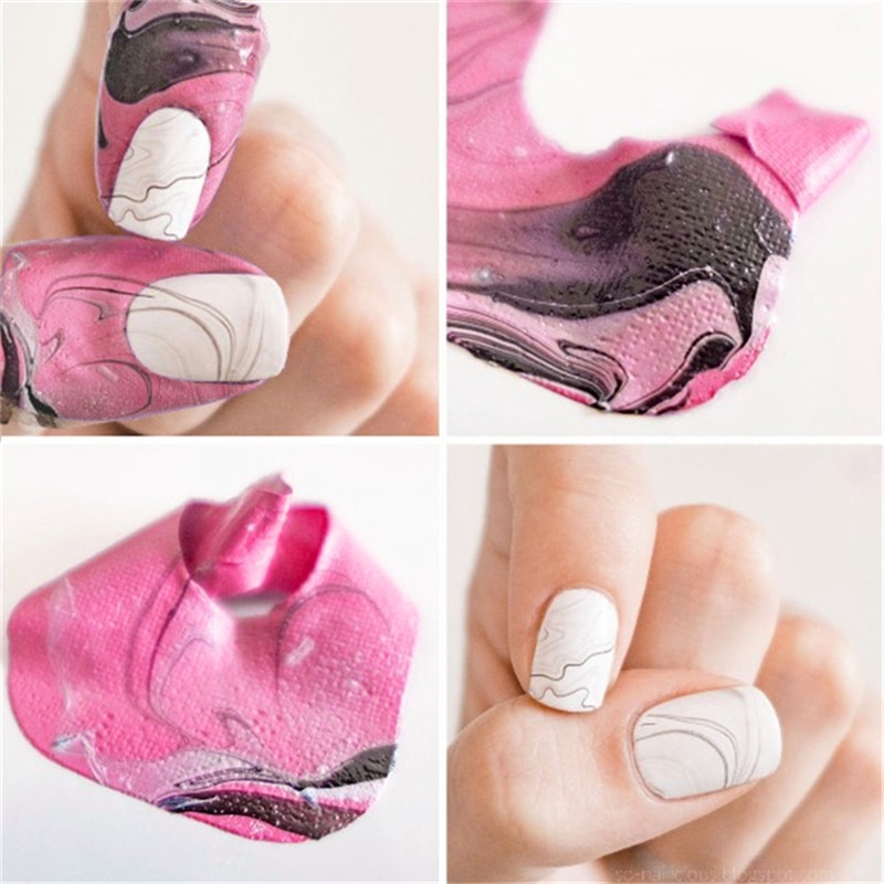 Finger Cover Protector Sticker Plastik Nail Art Penutup Jari Sekali Pakai Berbentuk U Lukisan Peel Off Anti Tumpah Manicure Nail Polish