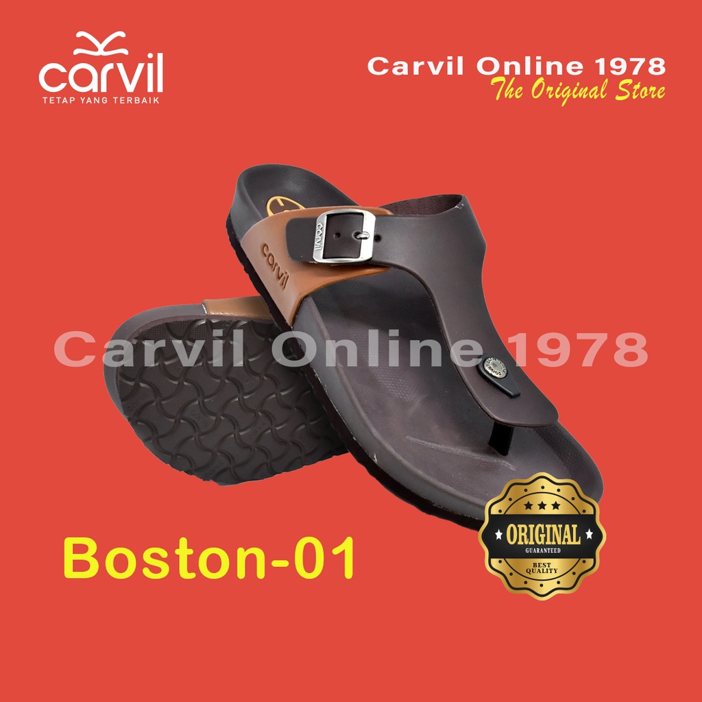 Carvil Sandal Footbed  Pria Boston-01 Brown/Stone