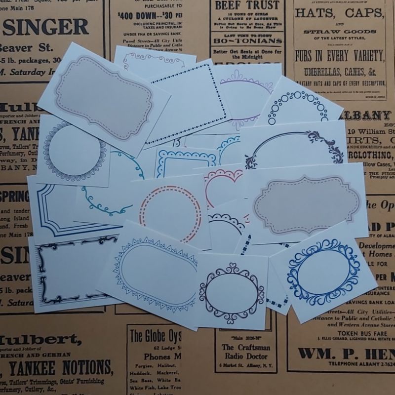 

23 Pcs Soft Mini Label Frame Stiker Untuk Journal Jurnal Scrapbook