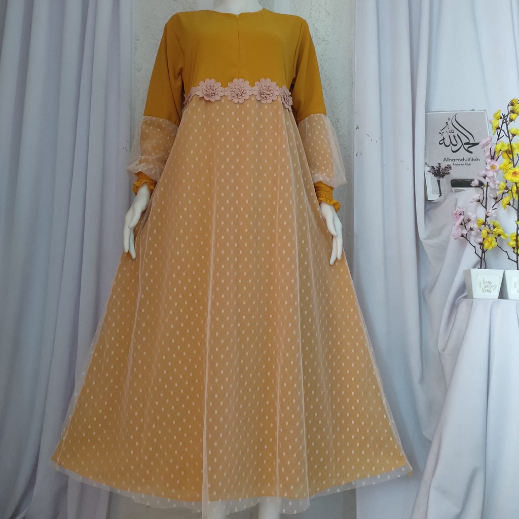 Gamis Ririn Maxy Matt Ceruty babydol mix toledot premium full furing