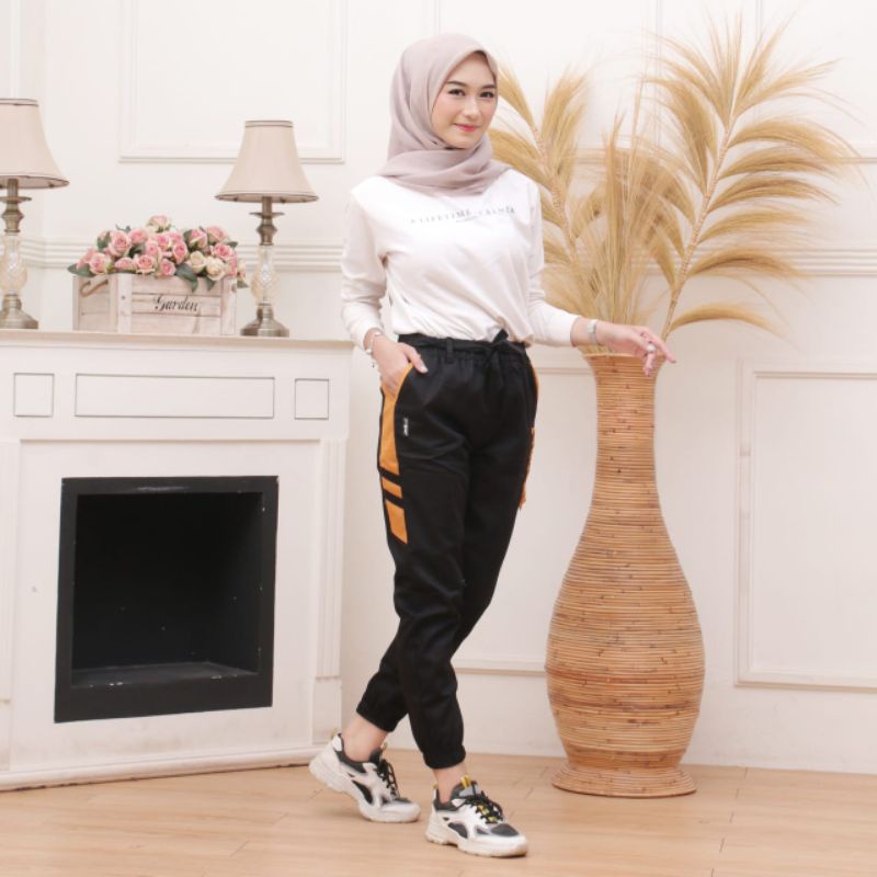 Celana Cargo Wanita Jumbo Cargo Pants Celana Jogger Wanita  Baggy Pants Murah Size