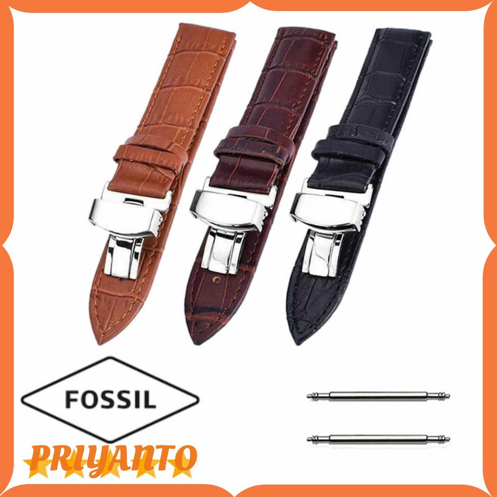 Tali Jam Tangan Leather 20mm 22mm 24mm Free Pen