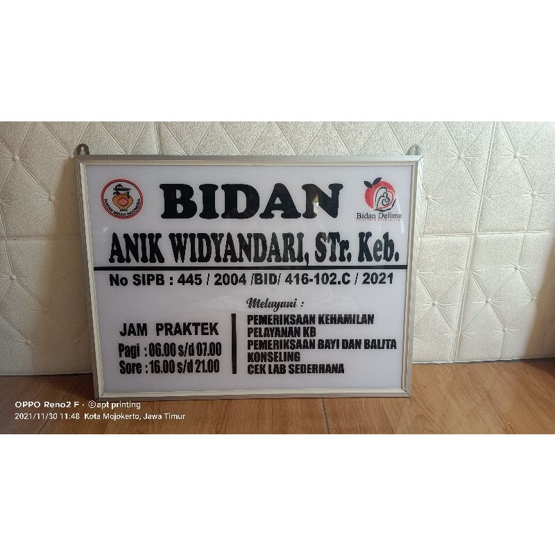 Papan plang (indoor) dan ( outdoor)