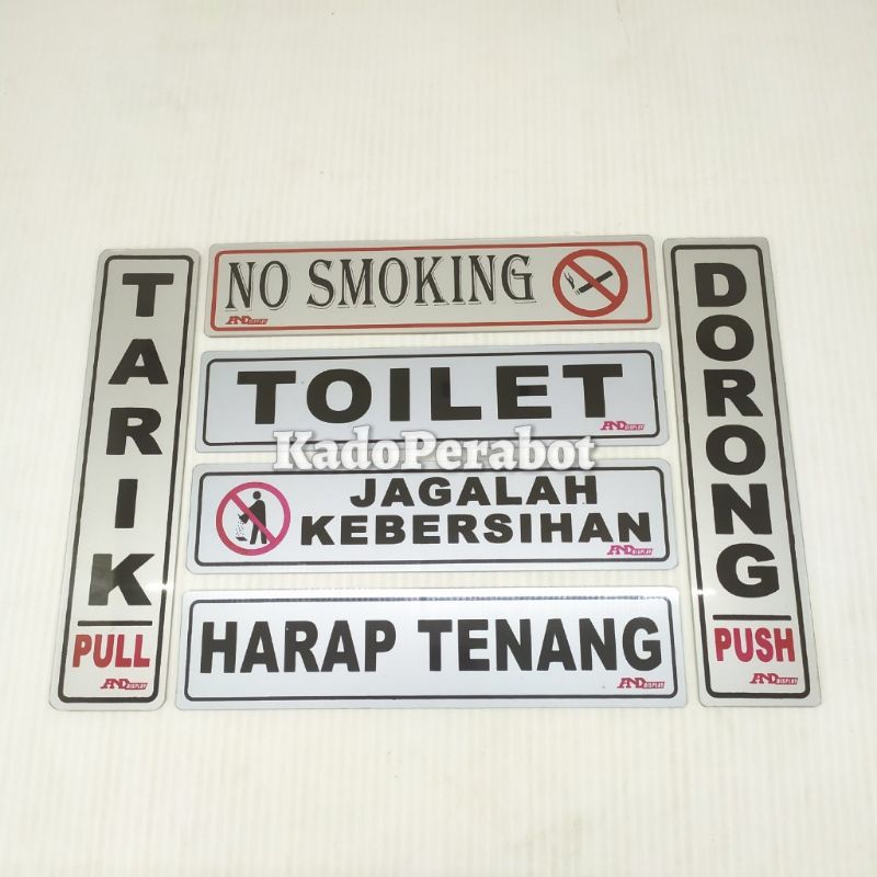 tempelan tanda sign - tempelan pintu - sign - stiker pemberitahuan