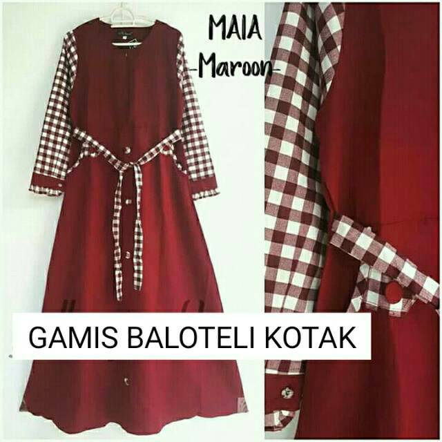 Gamis Maia Baloteli Kotak Kotak Syari