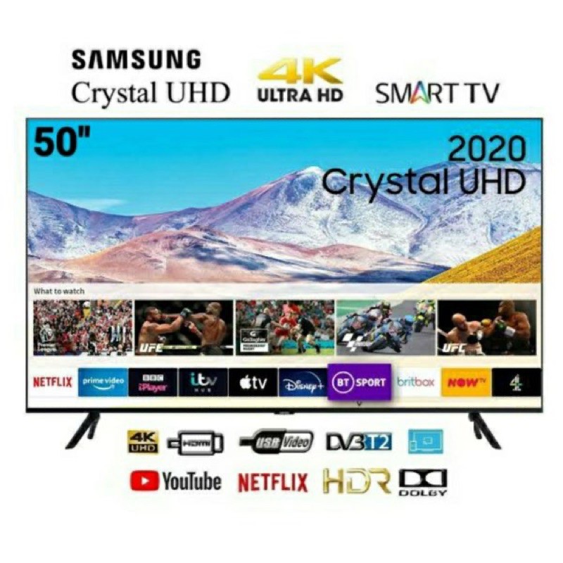 Samsung SMART LED TV 43 inch Crystal UHd 4K - 43TU8000 NEW 2020 RESMI