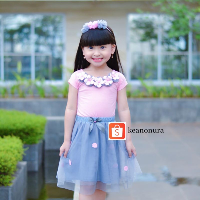 PROMO‼️setelan tutu polka anak free bando