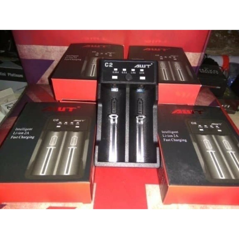 CHARGER AWT C2 - charger baterai AWT C2 2A - 2 slot