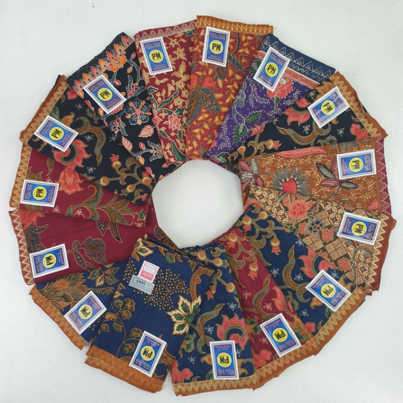 Kain Panjang Batik Halus Kebat Jarik PULAU MAS (PM) Biru CAP CENT