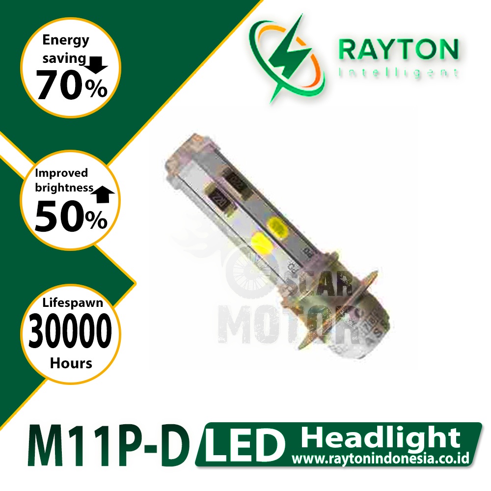 Lampu Led Motor Bebek H6 H4 RTD M11P-D M11P 4 Sisi 6 SISI Original RTD motor