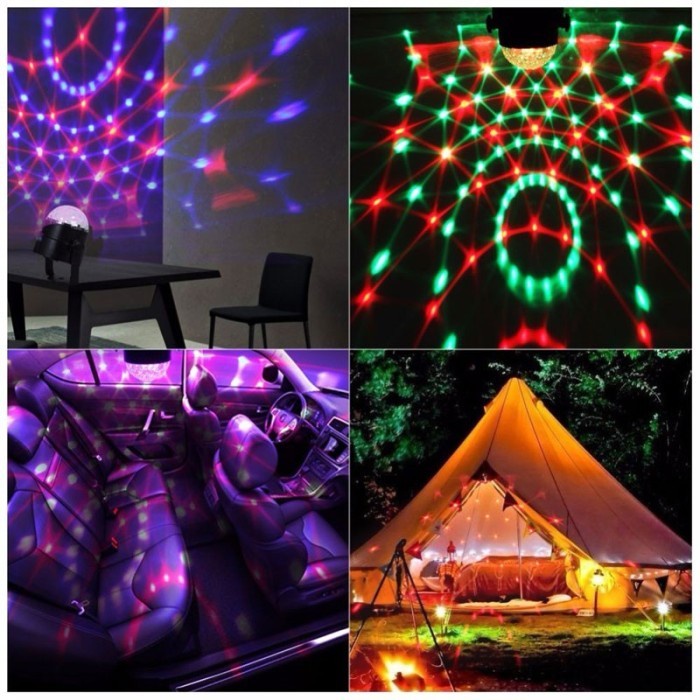 barokah gamis Lampu remot Proyektor LED Disko Disco DJ Panggung RGB Colorful EU Plug