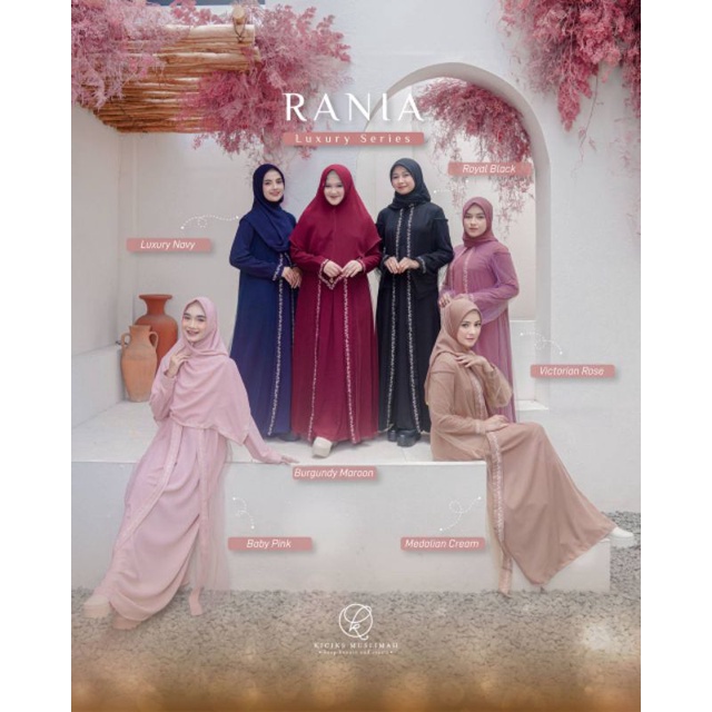 Rania Dress By Kiciks Muslimah / Gamis Lebaran / Gamis Premium