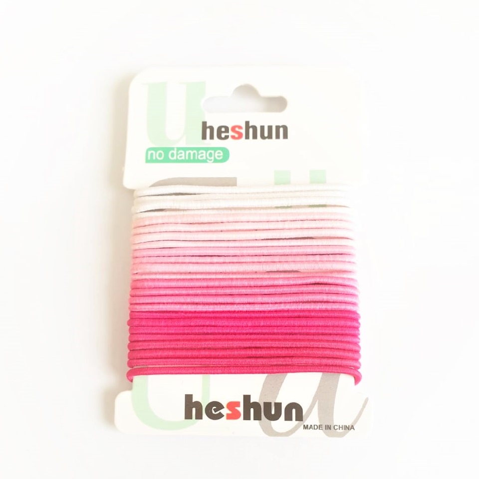 [24pcs] Ikat Rambut Ponytail Korea Set isi 24pcs / Karet Rambut / Kuncir Rambut-IRPKset-SALMON/24pcs