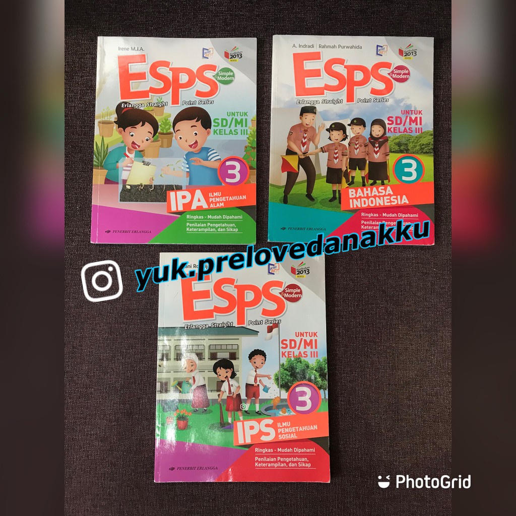 ESPS IPA kelas 3, ESPS Bahasa Indonesia kelas 3, ESPS IPS kelas 3