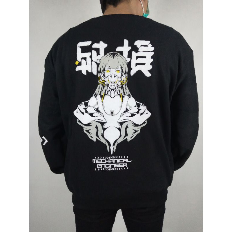 CREWNECK SWEATER UNISEX PRIA/WANITA ORIGINAL BIONIC SPESIAL ARTIKEL MECHANICAL ENGINEER