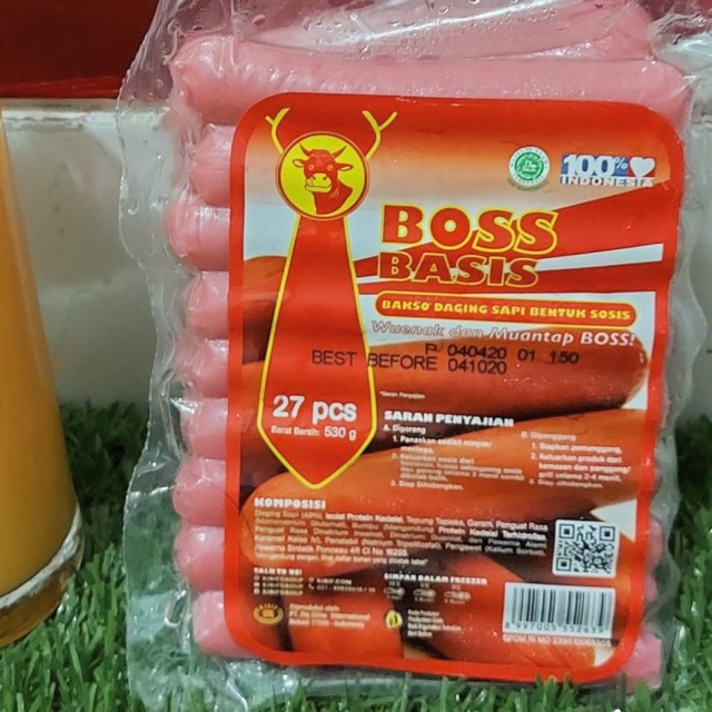 

Frozen Food Sosis Sapi BOSS 530gr 27 pcs