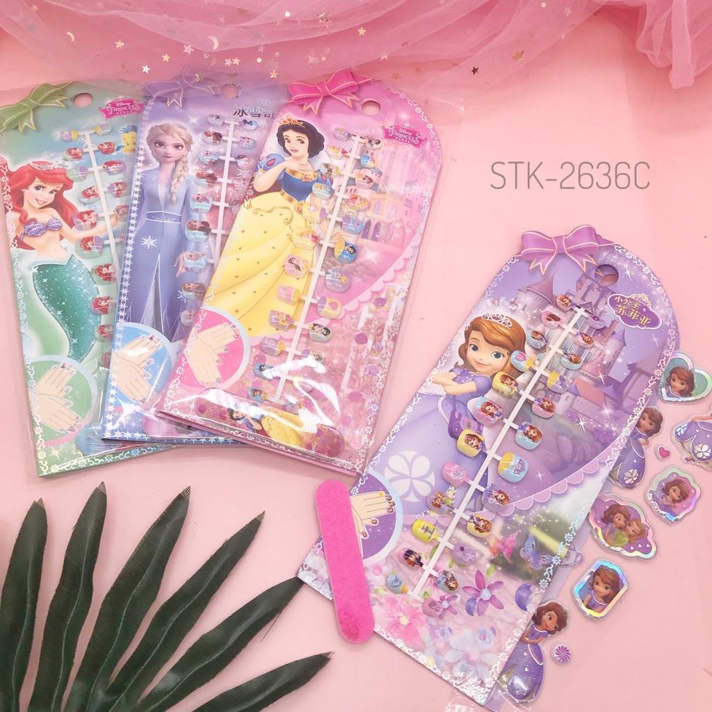 Mainan Kuku Palsu Anak Perempuan Beauty Nail Kuku Palsu Motif Cewek