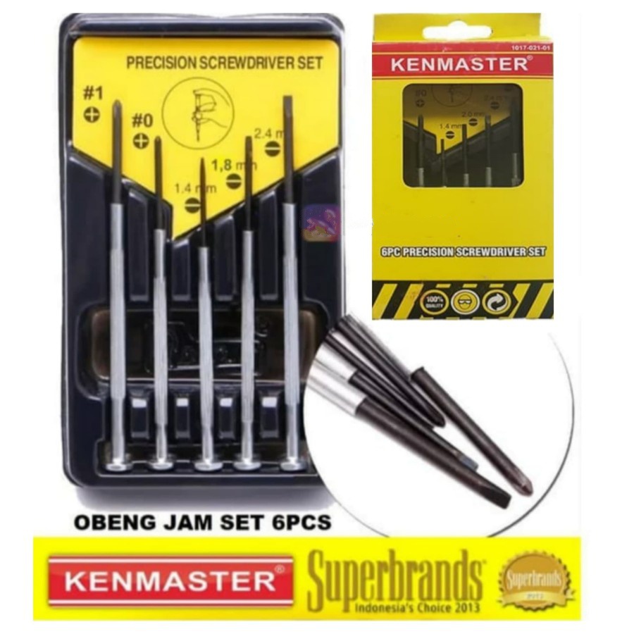 Obeng Kecil Set Obeng Jam 6pcs Kenmaster Precision Screwdriver