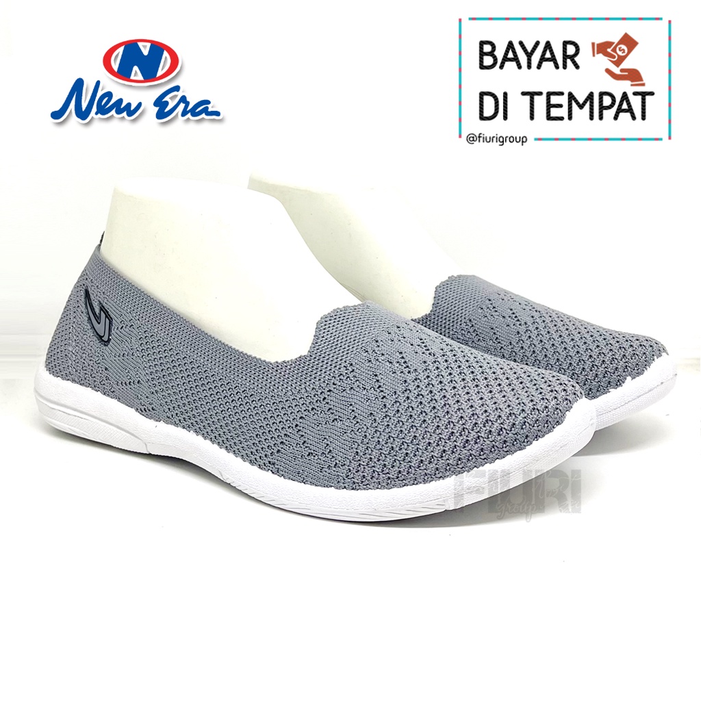 FIURI - NEW ERA PROFOUND Original - MANGO 03 ABU-ABU 37-40 - Sepatu Wanita Flat Shoes - Perempuan Sl