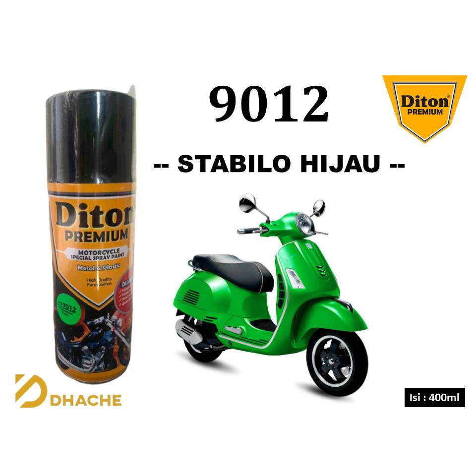 Cat Pilox Diton Premium Fluorescent Green 9012 400cc warna Stabilo Hijau Ijo pylox